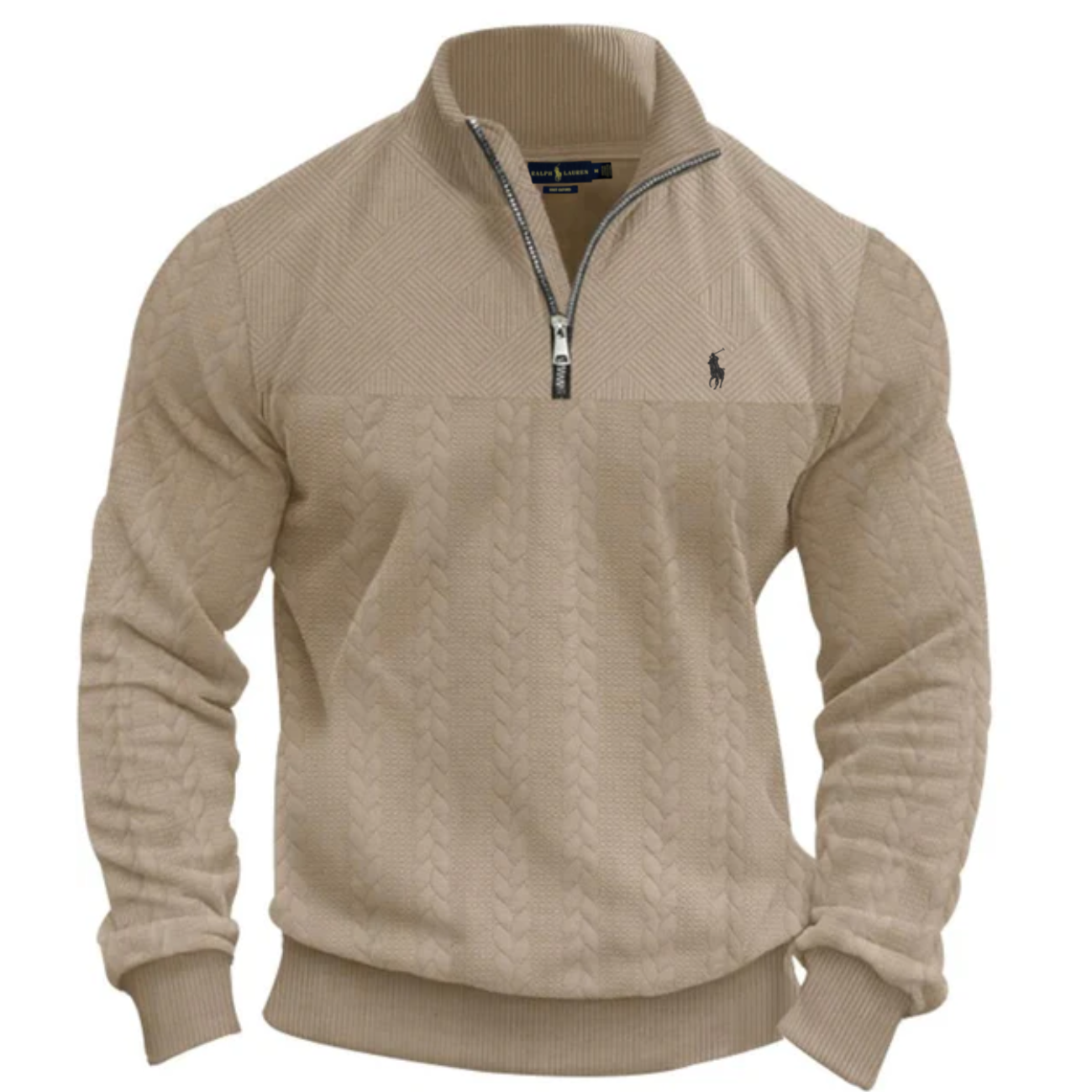 Men's Textured Half-Zip Knit Pullover - Clearance Sale