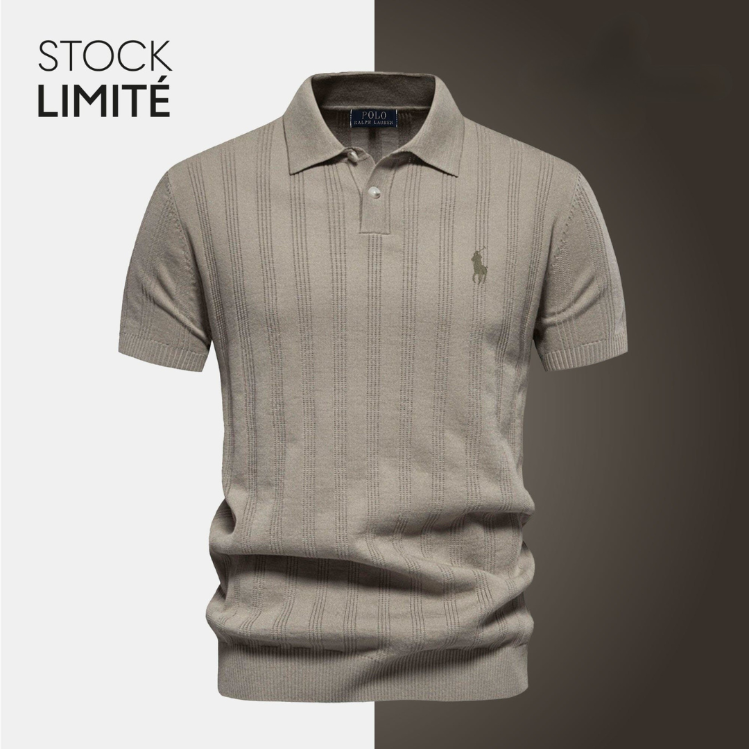 Men's Exclusive Men's Textured Knit Polo Shirt
