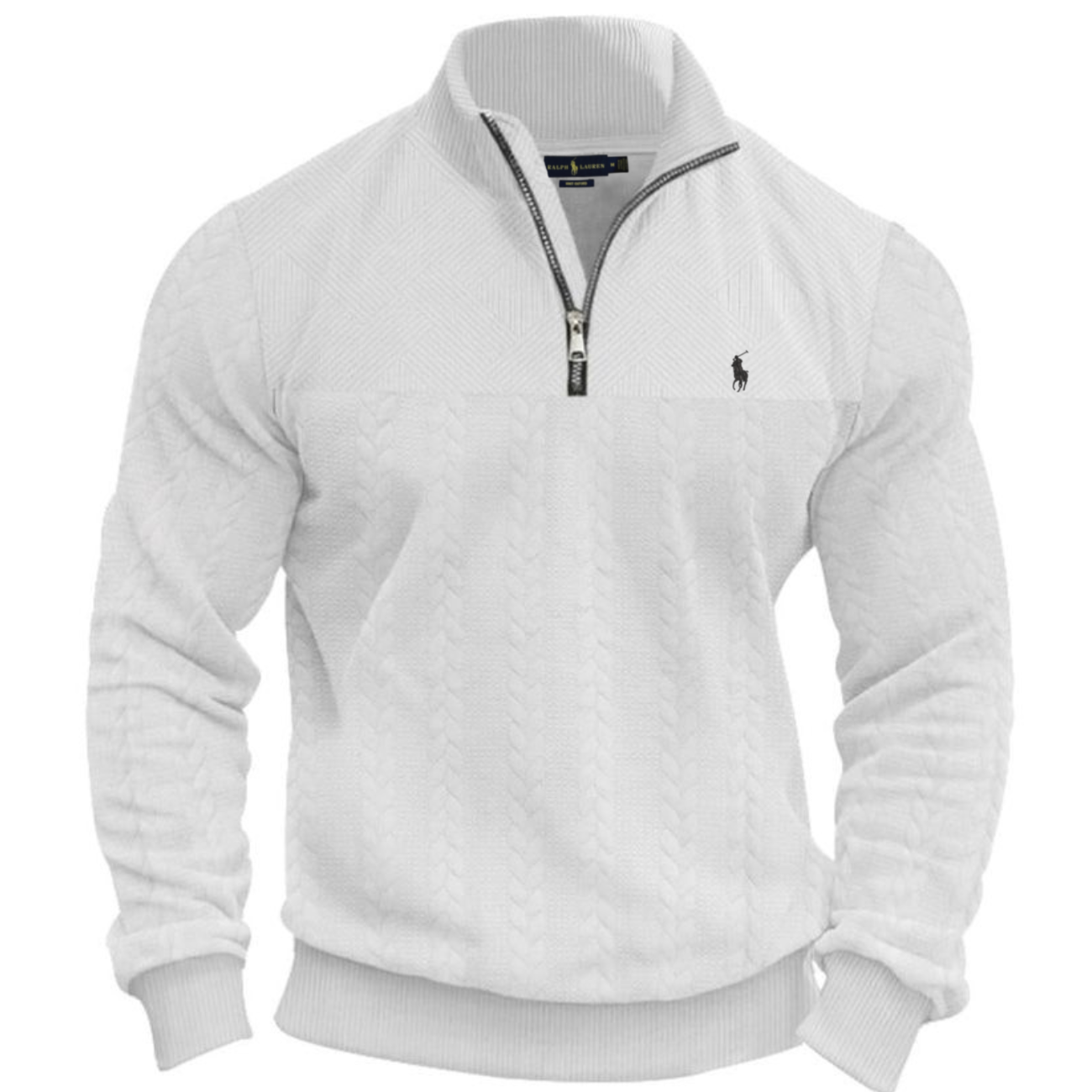 Men's Textured Half-Zip Knit Pullover - Clearance Sale