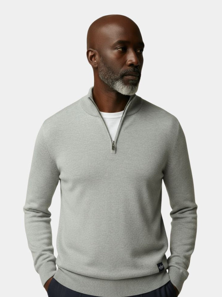 Pull Demi-Zip en Maille - Cross & Crown