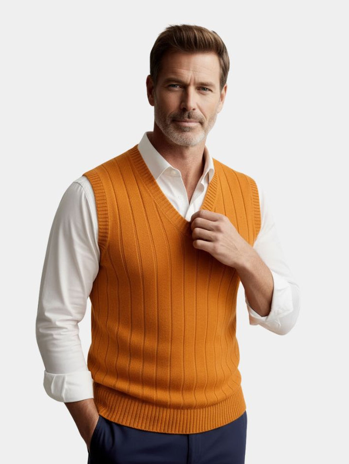 Pull sans manches 100% Laine Mérinos - Cross & Crown