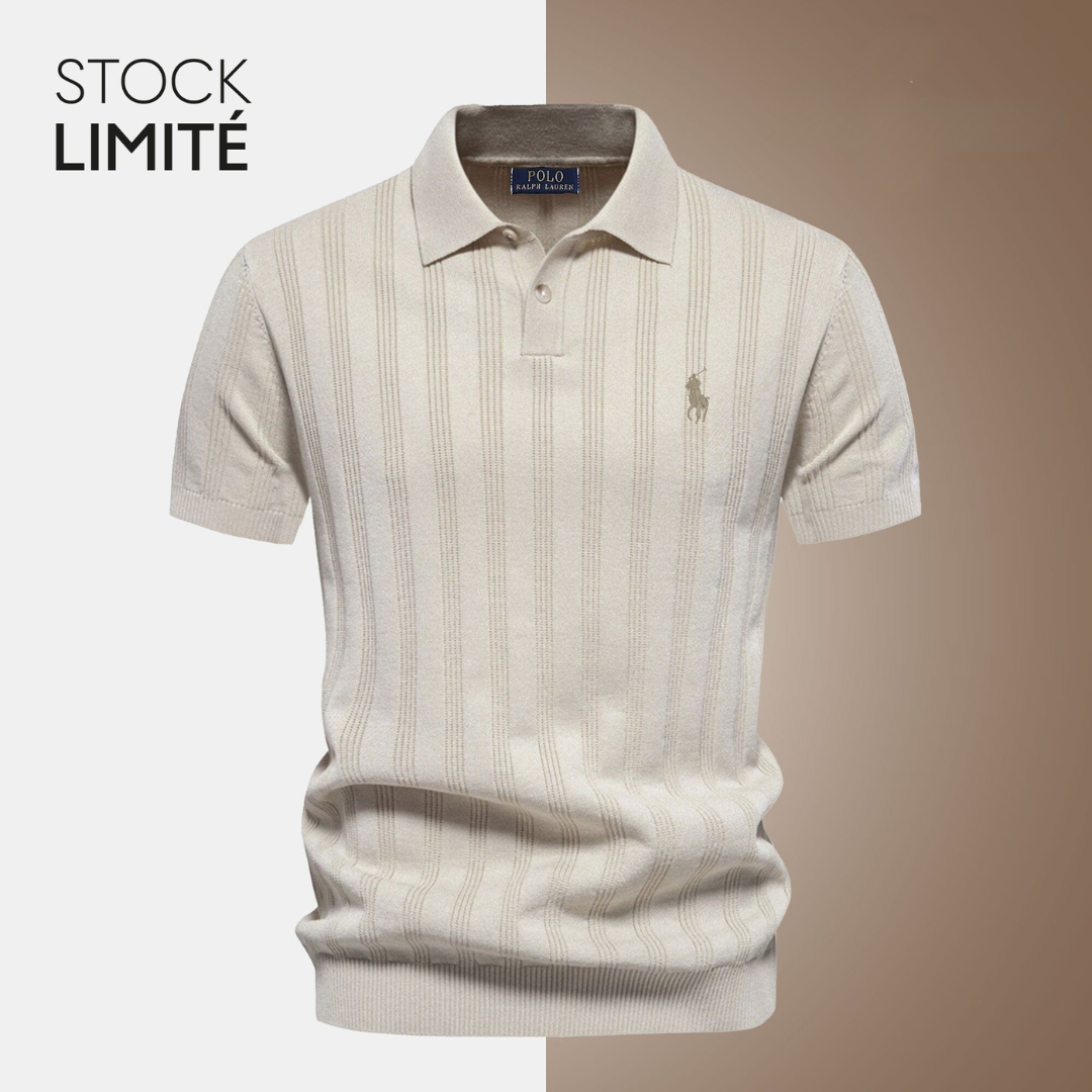 Men's Exclusive Men's Textured Knit Polo Shirt