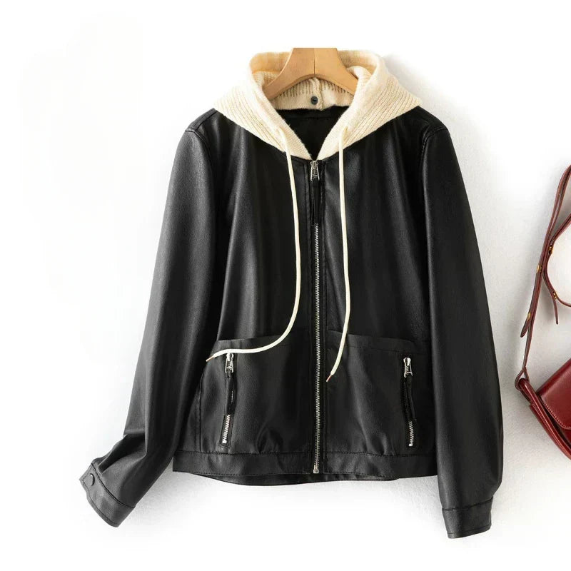 Hoodie en Cuir Noam
