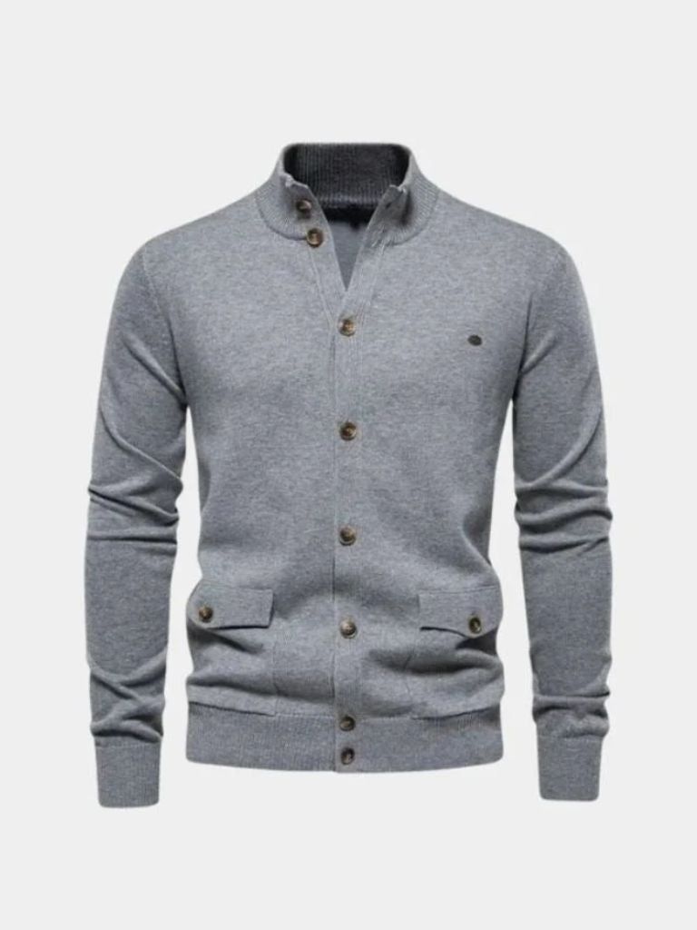 Cardigan coton tricoté Cross & Crown