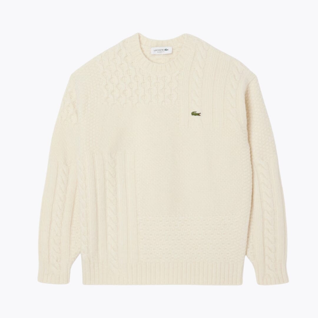 L.C Relaxed Fit Patchwork Effect Wool Sweater