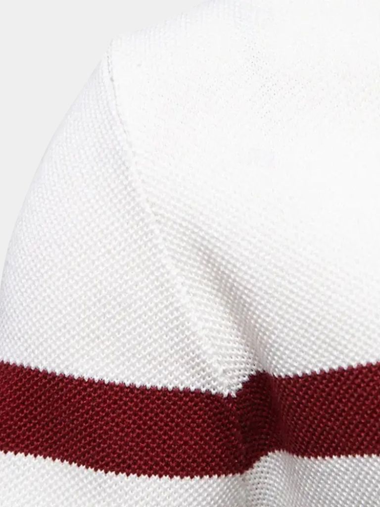 Pull Col Zippé Quarter-Zip - Cross & Crown