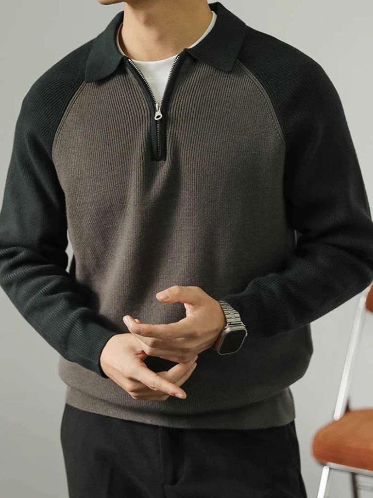 Pull Zippé Raglan - Cross & Crown