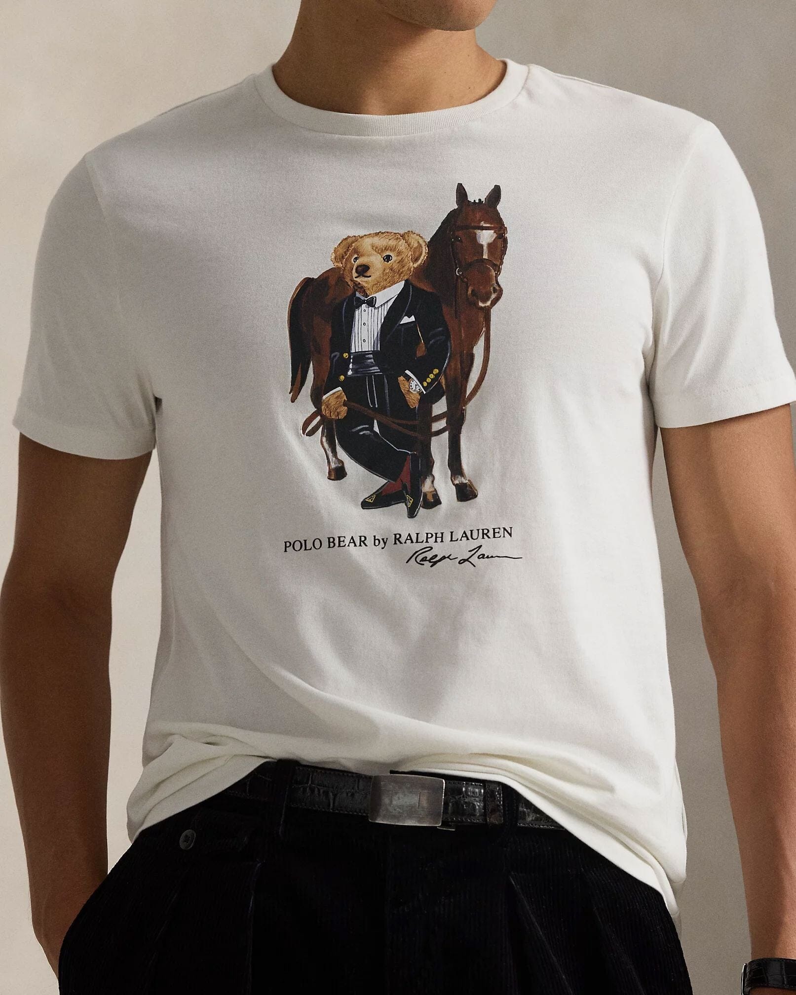 Men's Polo Bear Cotton T-Shirt