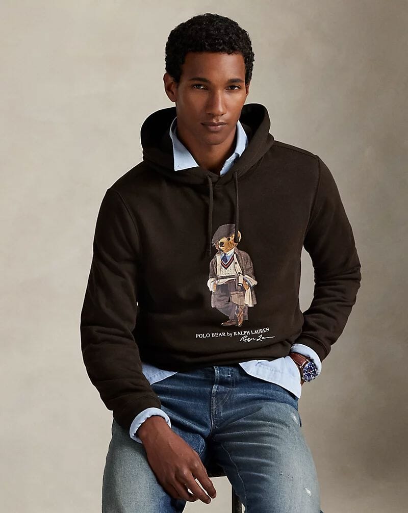 Men's Polo Bear Fleece Hoodie
