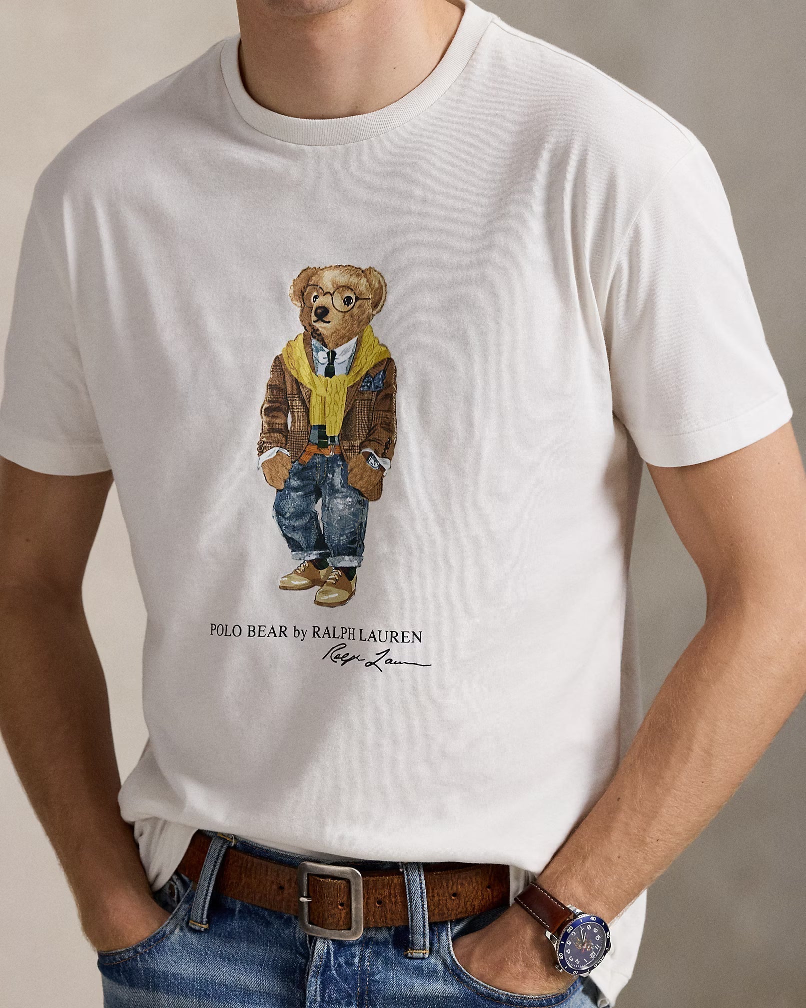 Men's Polo Bear Jersey T-Shirt Classic Fit