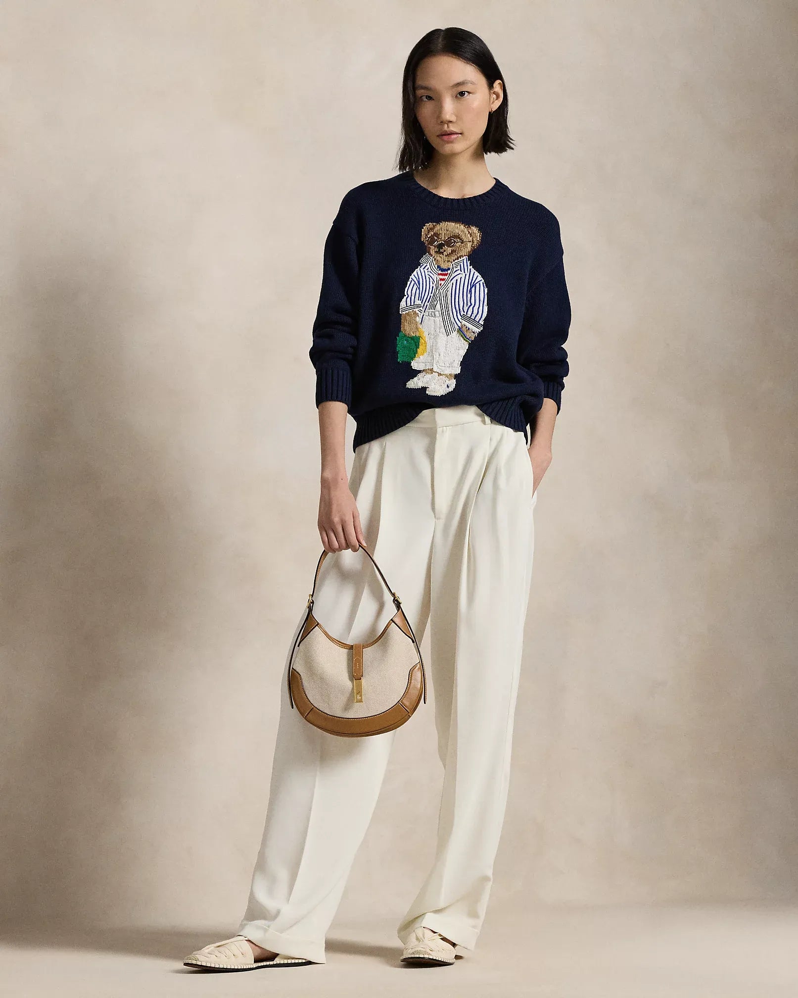 Men's Sweater | Navy Blue Polo Bear