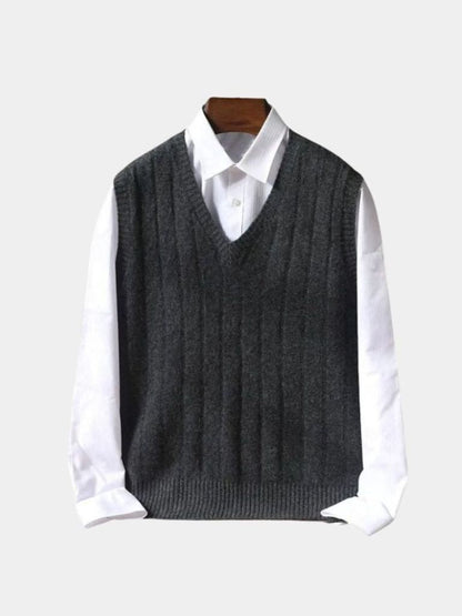 Pull sans manches 100% Laine Mérinos - Cross & Crown