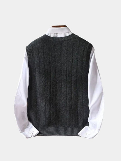 Pull sans manches 100% Laine Mérinos - Cross & Crown