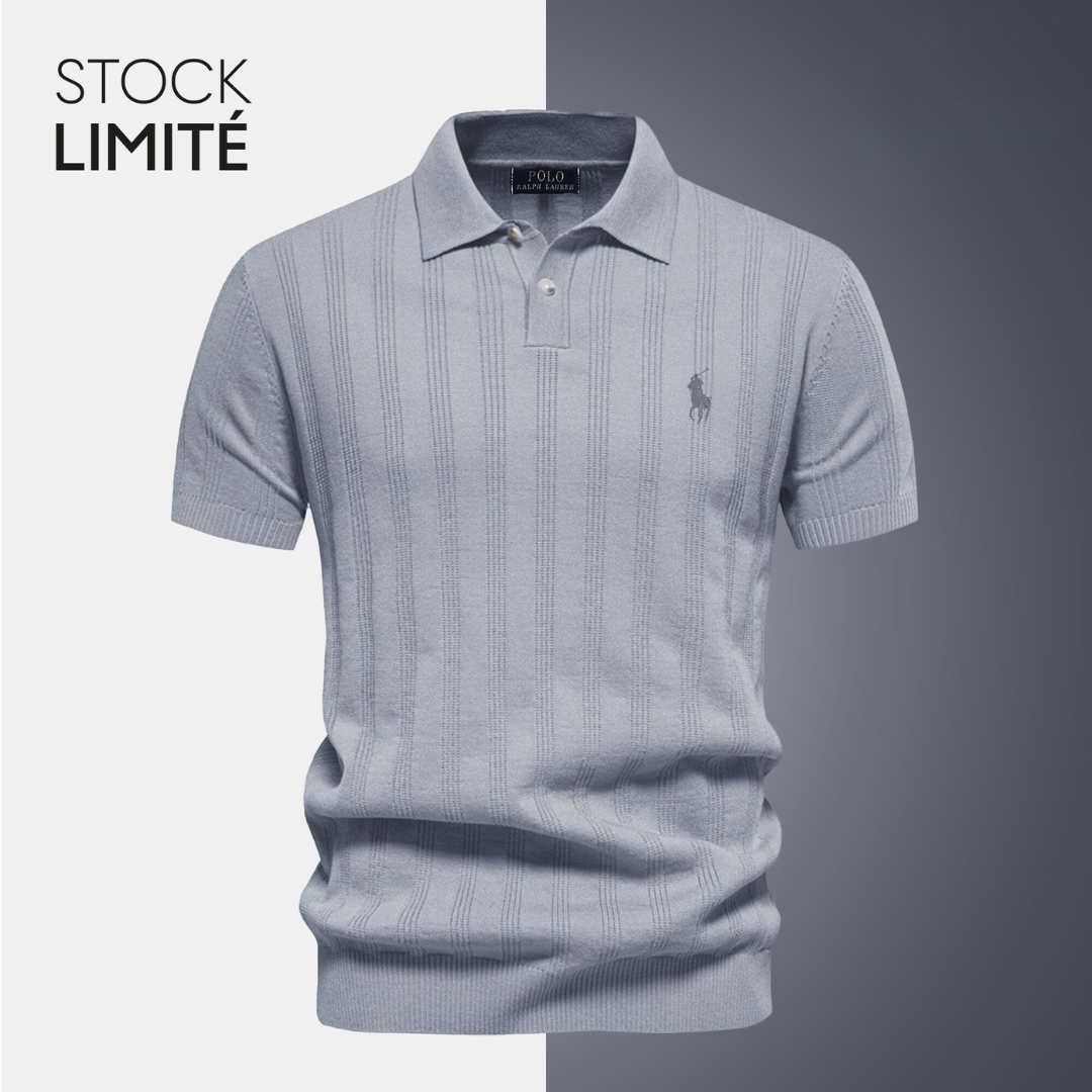 Men's Exclusive Men's Textured Knit Polo Shirt