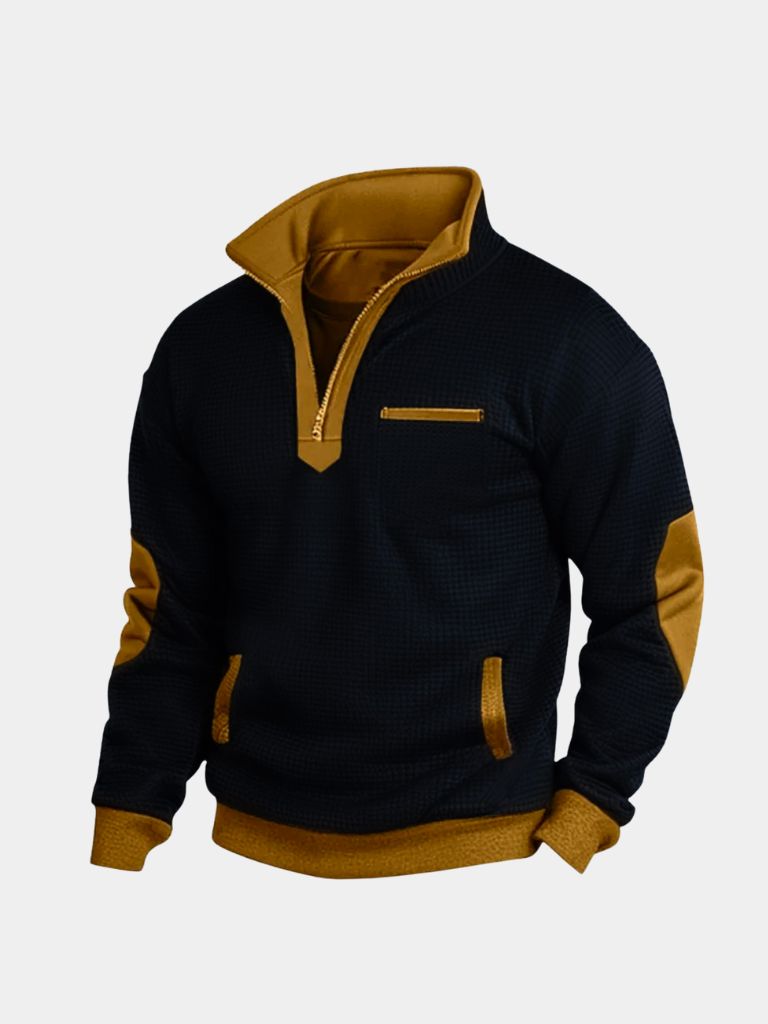 Pull zippé col montant Explorateur Nautique - Cross & Crown