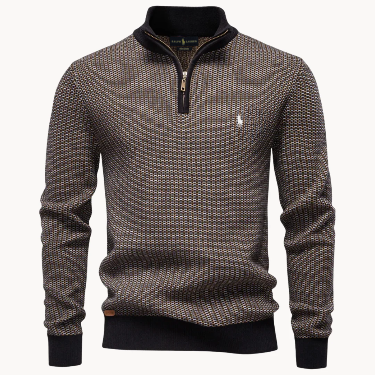 Men's Quarter-Zip Knit Sweater - Clearance Sale