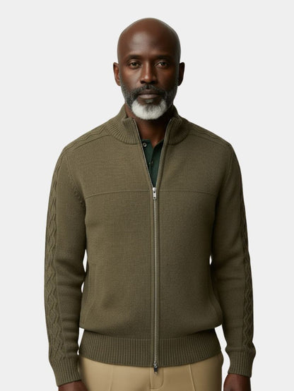 Pull Col Roulé Zippé Cachemire - Cross & Crown
