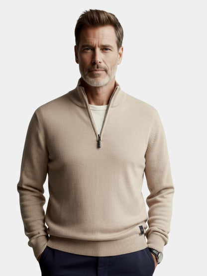 Cardigan Maille Col Zippé Uni