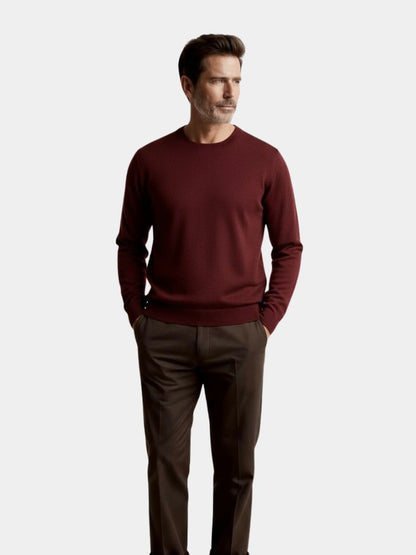 Pull Col Rond en Maille Premium - Cross & Crown