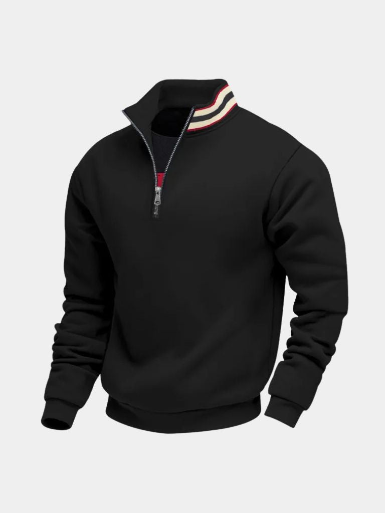 Pull Col Montant Rayé Regent - Cross & Crown