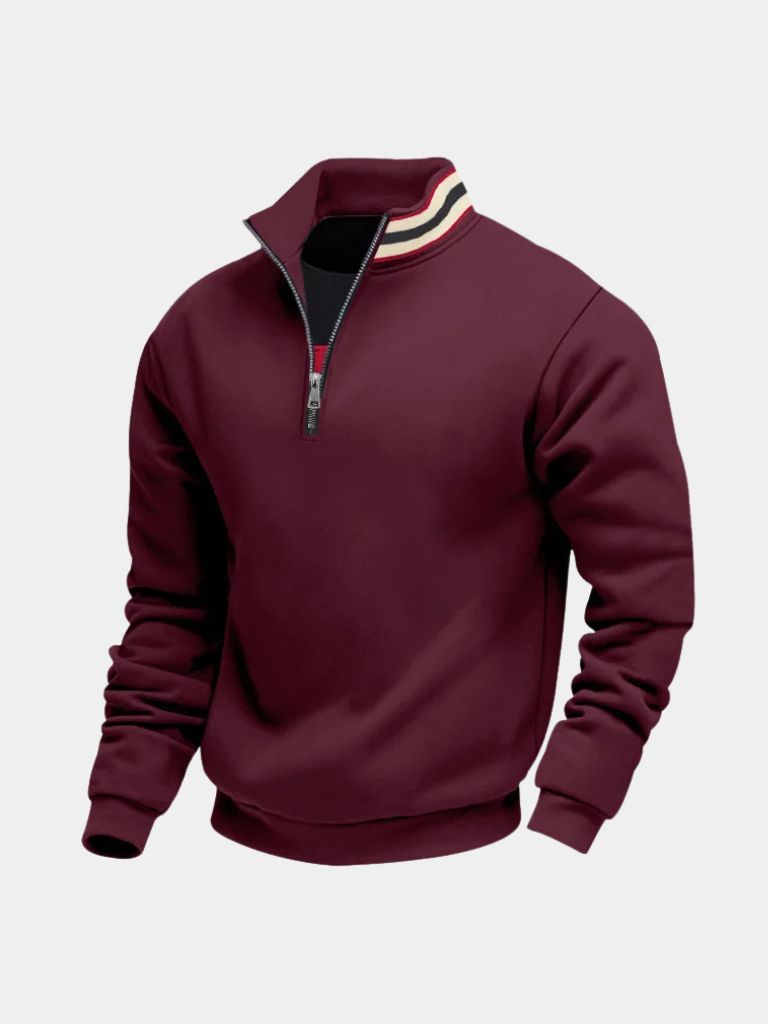 Pull Col Montant Rayé Regent - Cross & Crown