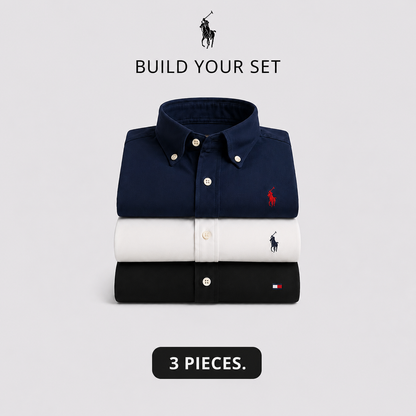 3-Piece Premium Oxford Shirt Set
