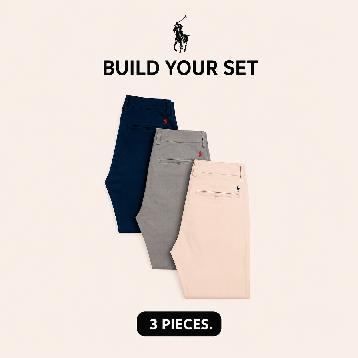 3-Piece Premium Chino Pants Set