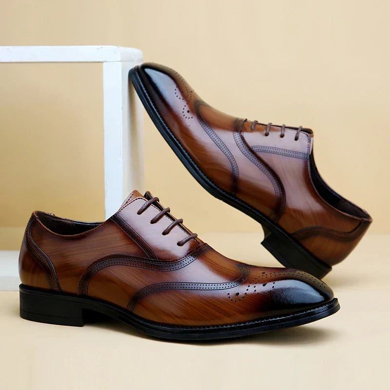 Lucas Leather Brogue Dress Shoes