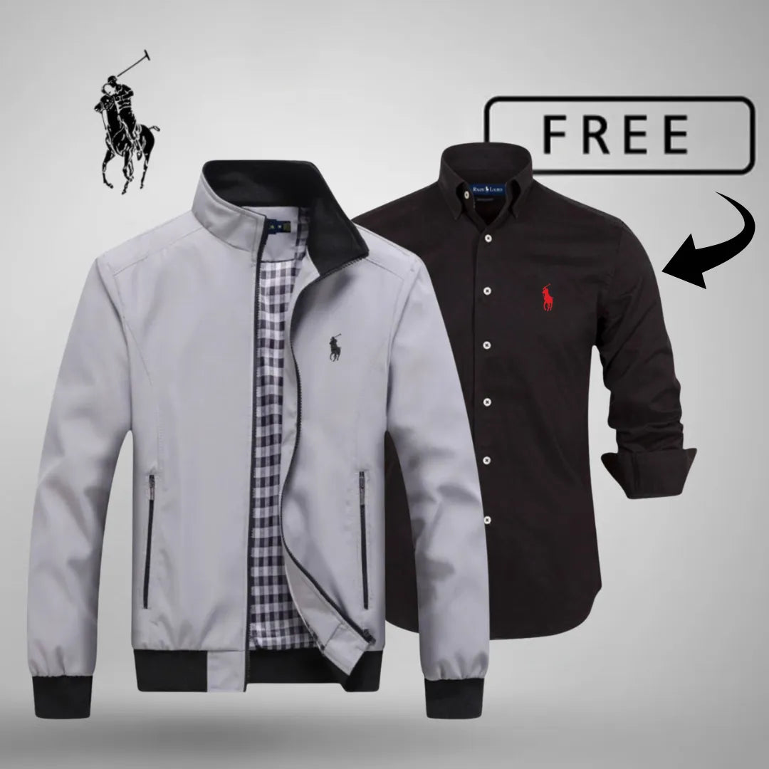 Men's Casual Zip-Up Bomber Premium + FREE Jumper or Shirt (Your Choice)