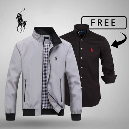 Men's Casual Zip-Up Bomber Premium + FREE Jumper or Shirt (Your Choice)