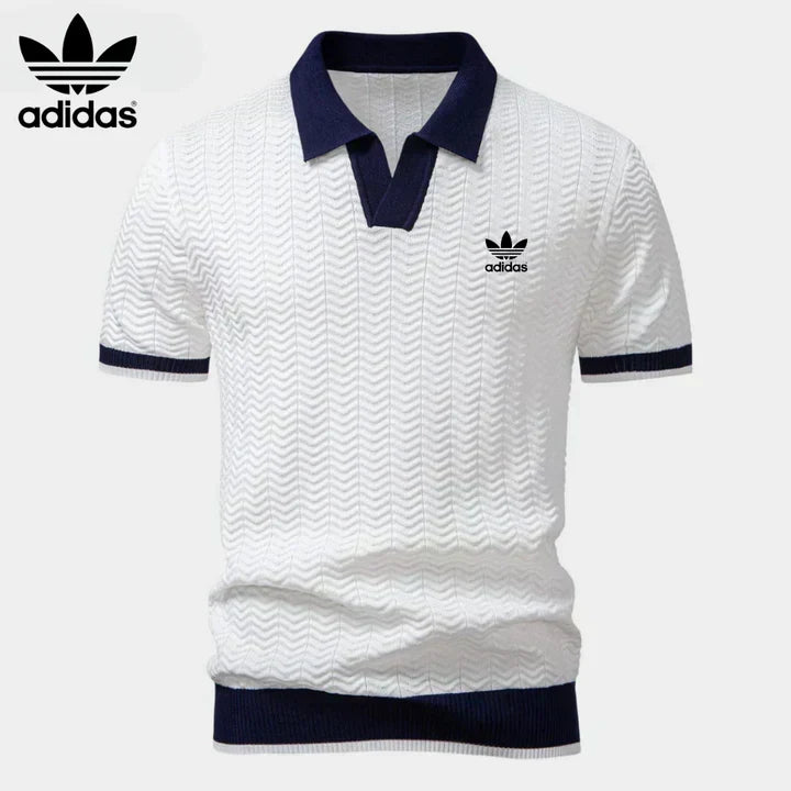 Men's Retro Knit Polo Shirt