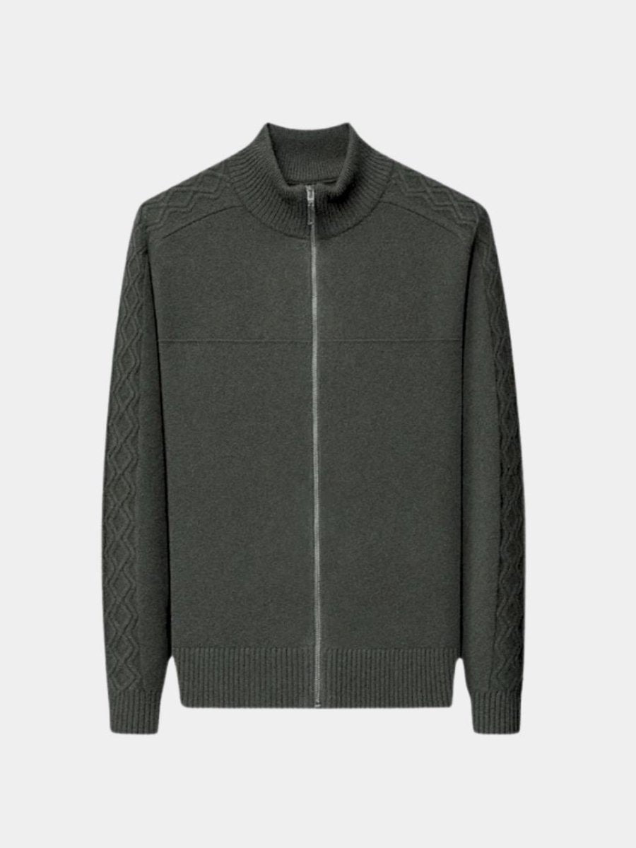 Pull Col Roulé Zippé Cachemire - Cross & Crown