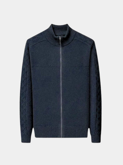 Pull Col Roulé Zippé Cachemire - Cross & Crown