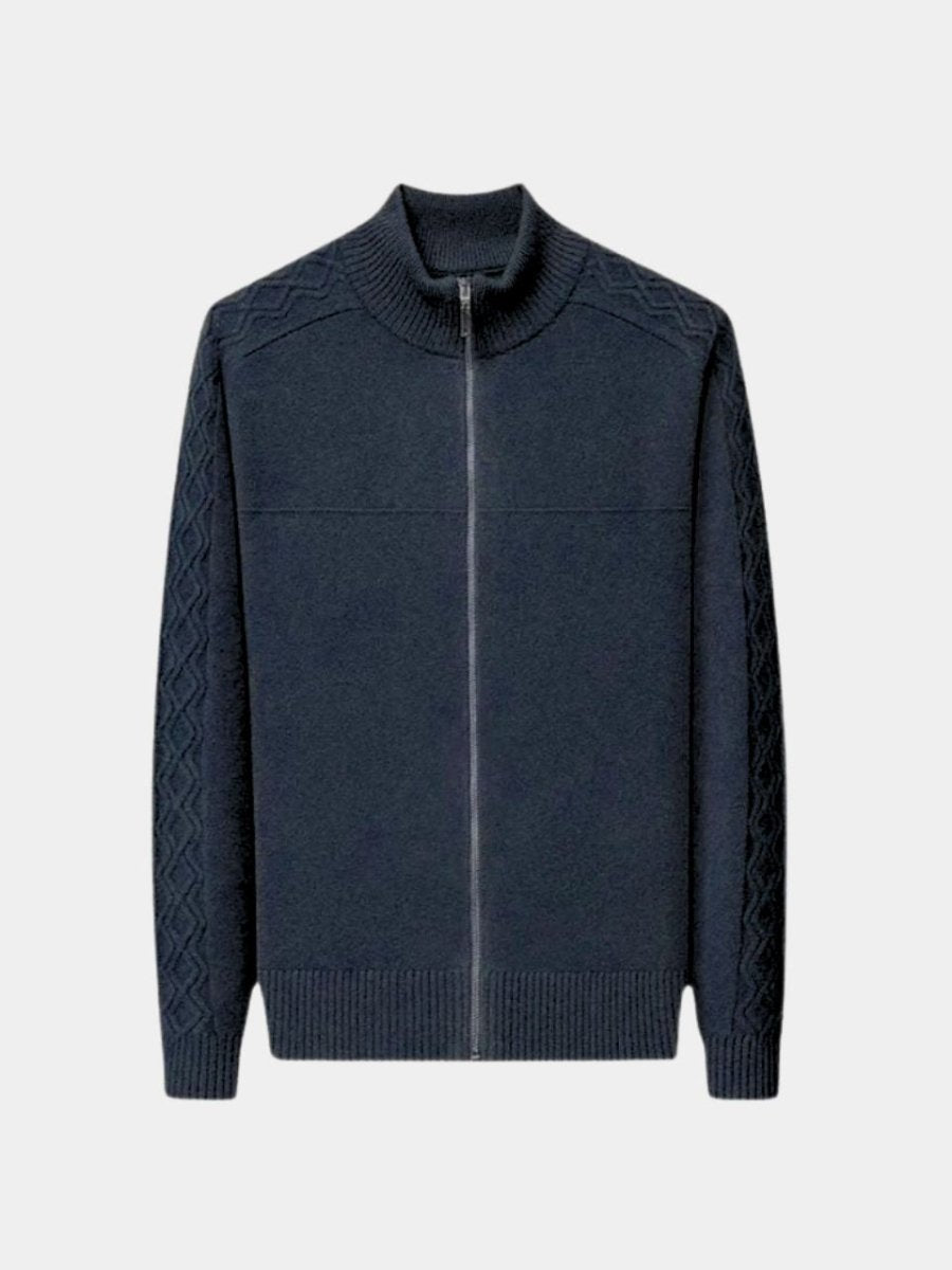 Pull Col Roulé Zippé Cachemire - Cross & Crown