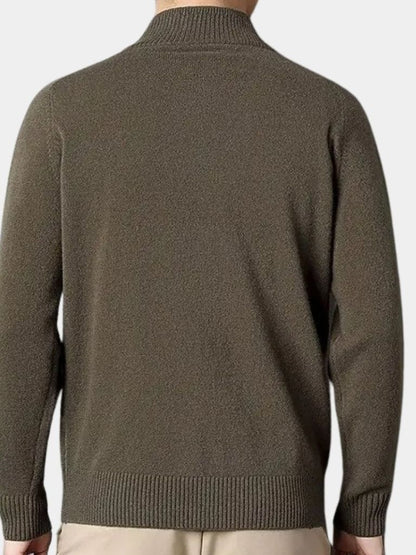 Pull Col Roulé Zippé Cachemire - Cross & Crown