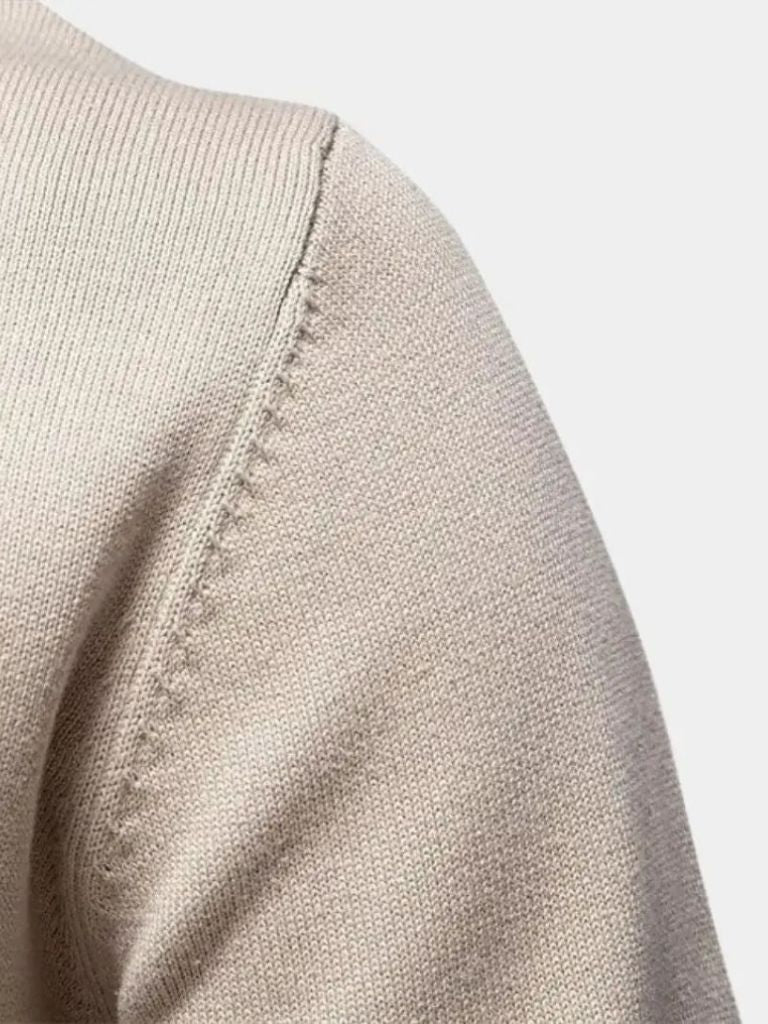 Cardigan Maille Col Zippé Uni