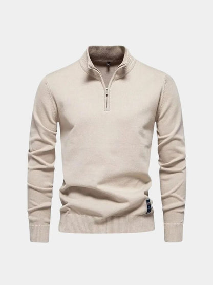Cardigan Maille Col Zippé Uni