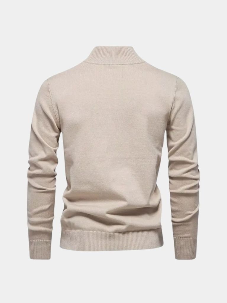 Cardigan Maille Col Zippé Uni