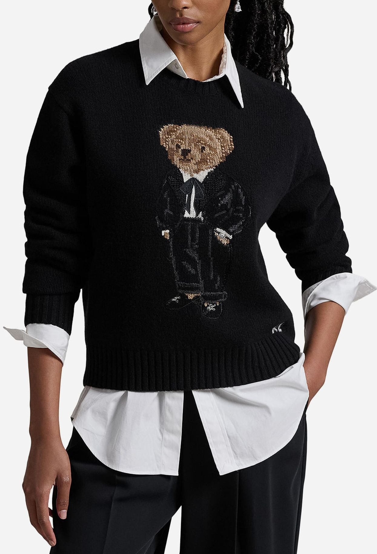 Men's Sweater  | Black Polo Bear