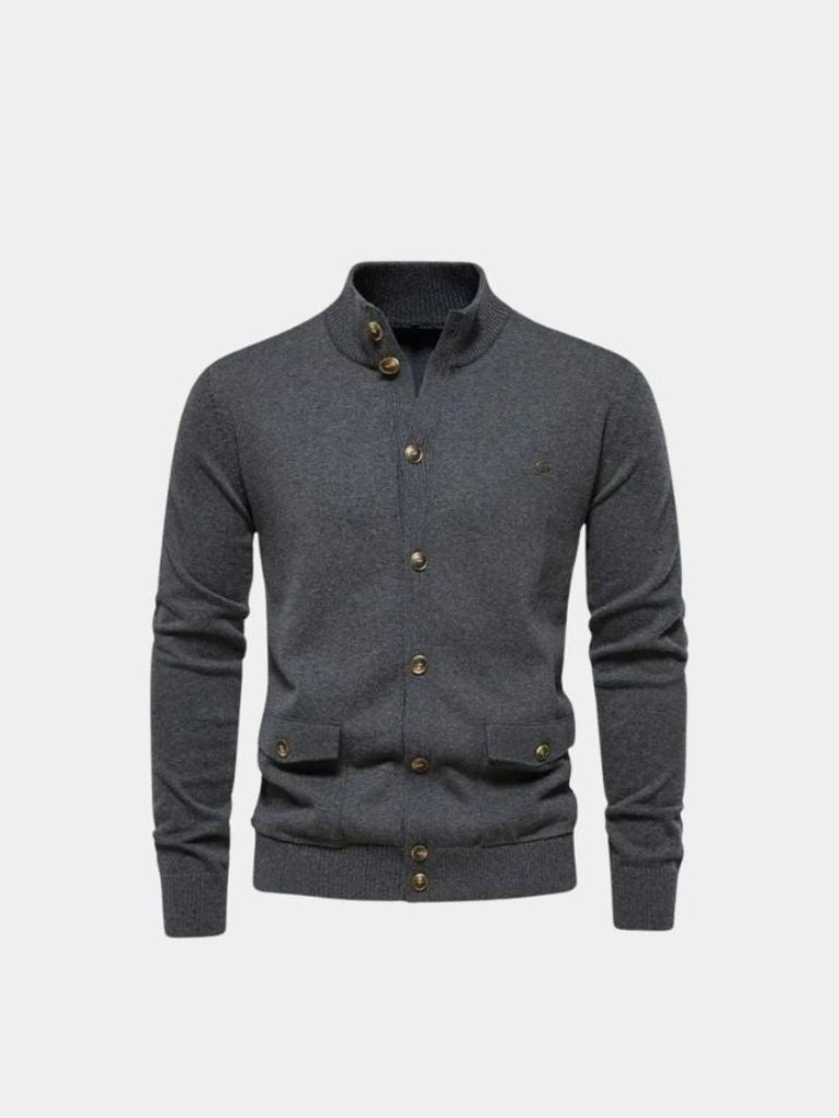 Cardigan coton tricoté Cross & Crown