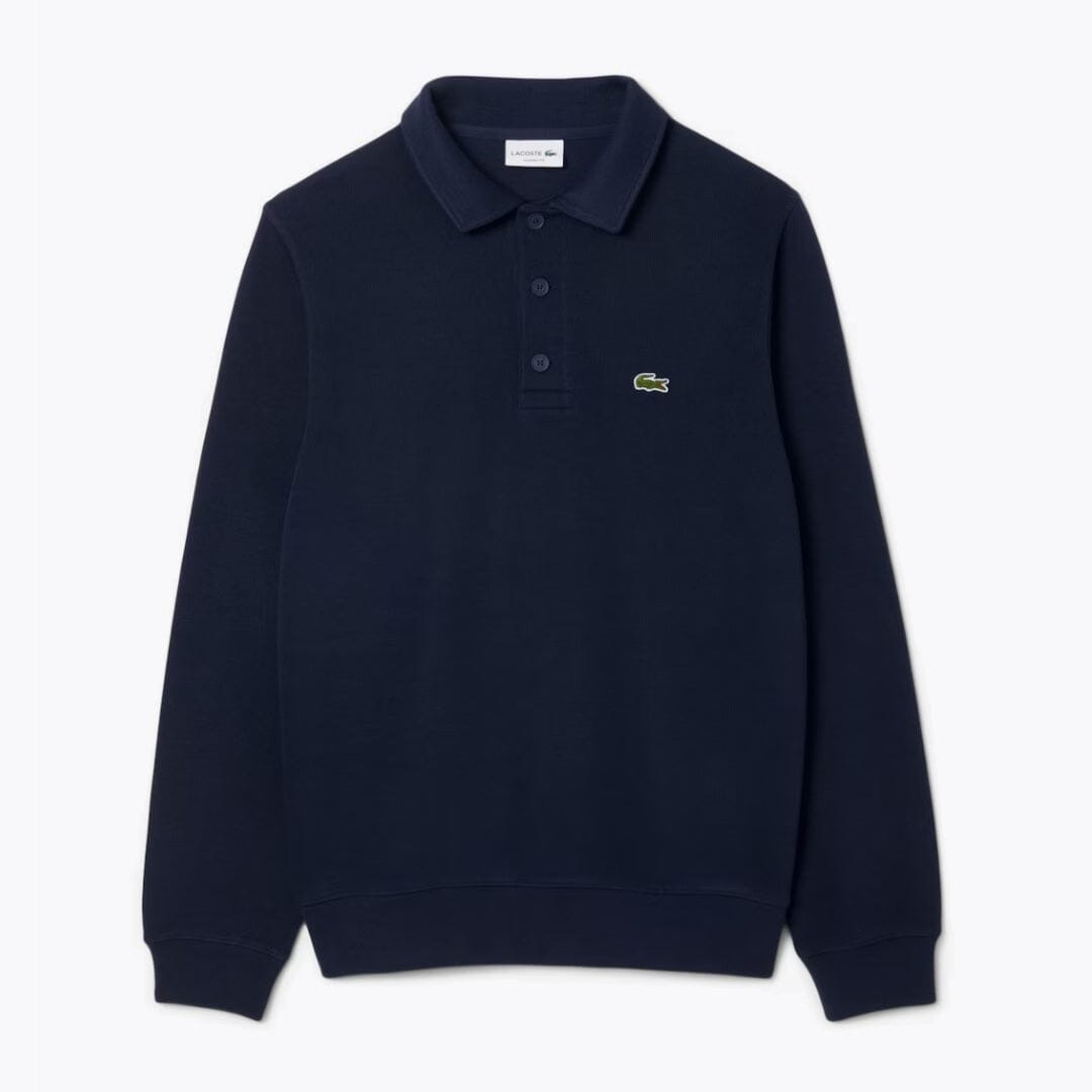 L.C Ribbed Cotton Polo Collar Sweatshirt