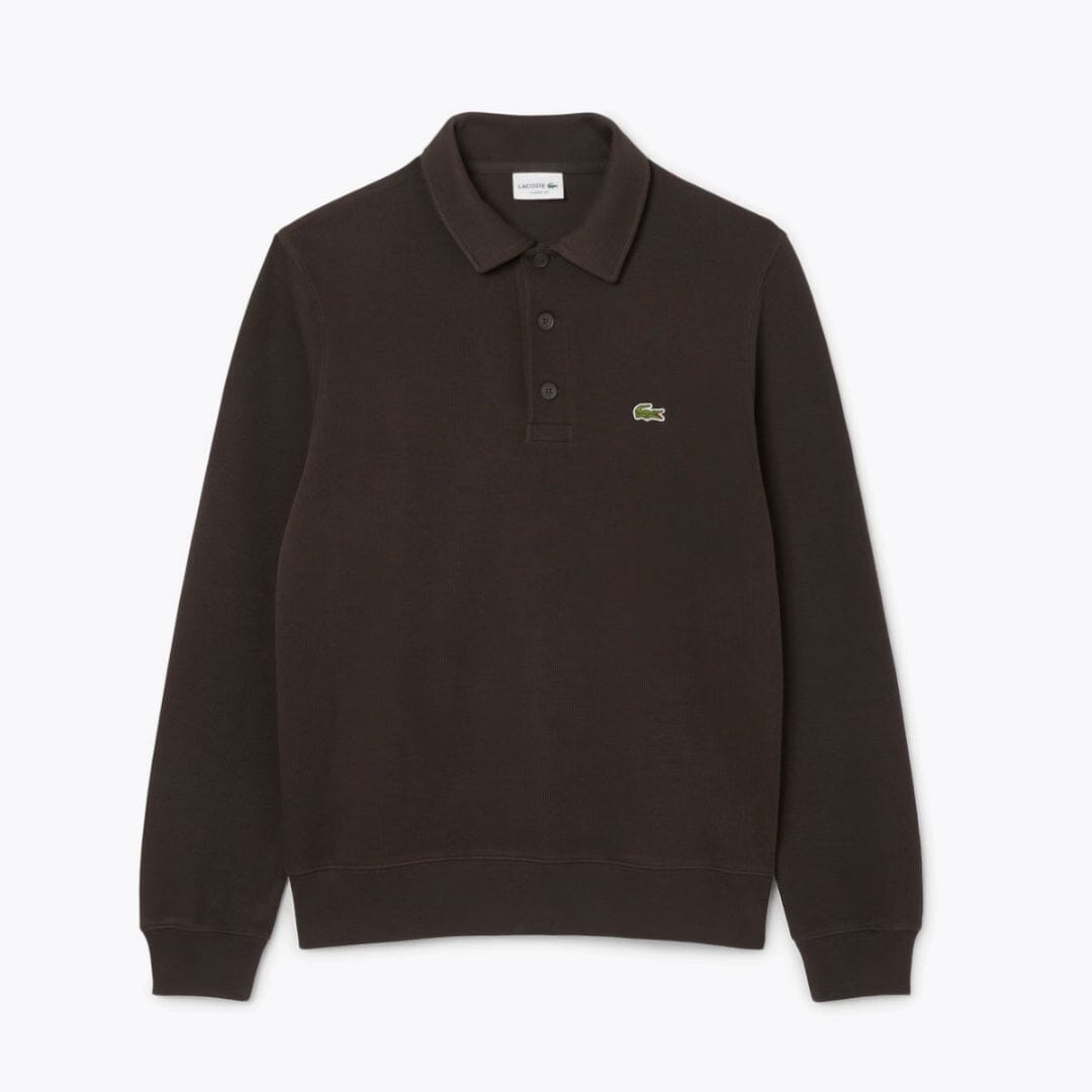 L.C Ribbed Cotton Polo Collar Sweatshirt