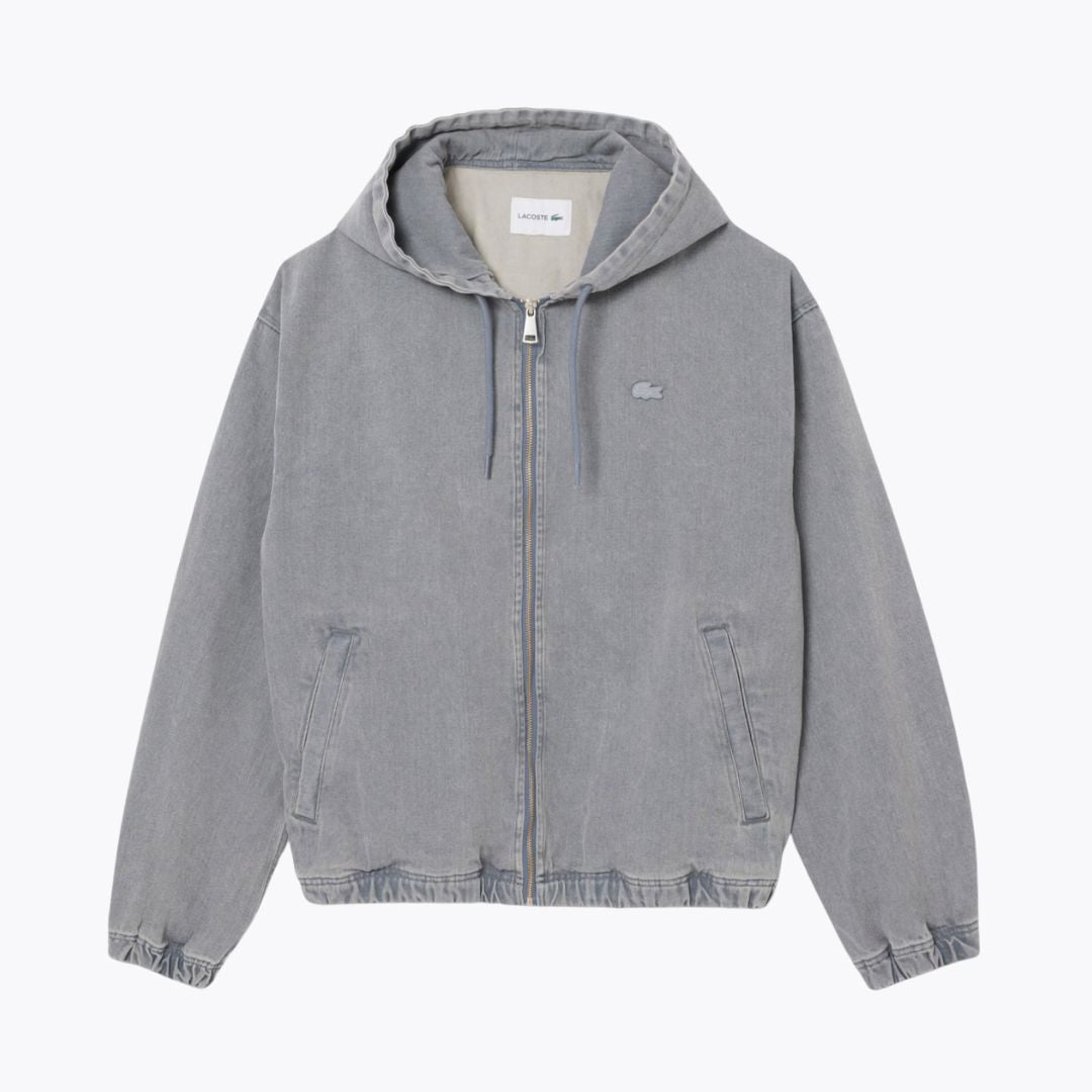 L.C Washed Effect Denim Hooded Jacket