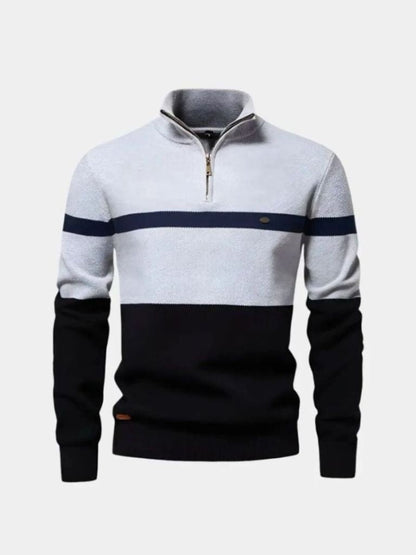 Pull Col Zippé Quarter-Zip - Cross & Crown