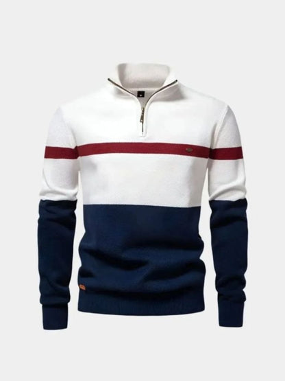 Pull Col Zippé Quarter-Zip - Cross & Crown