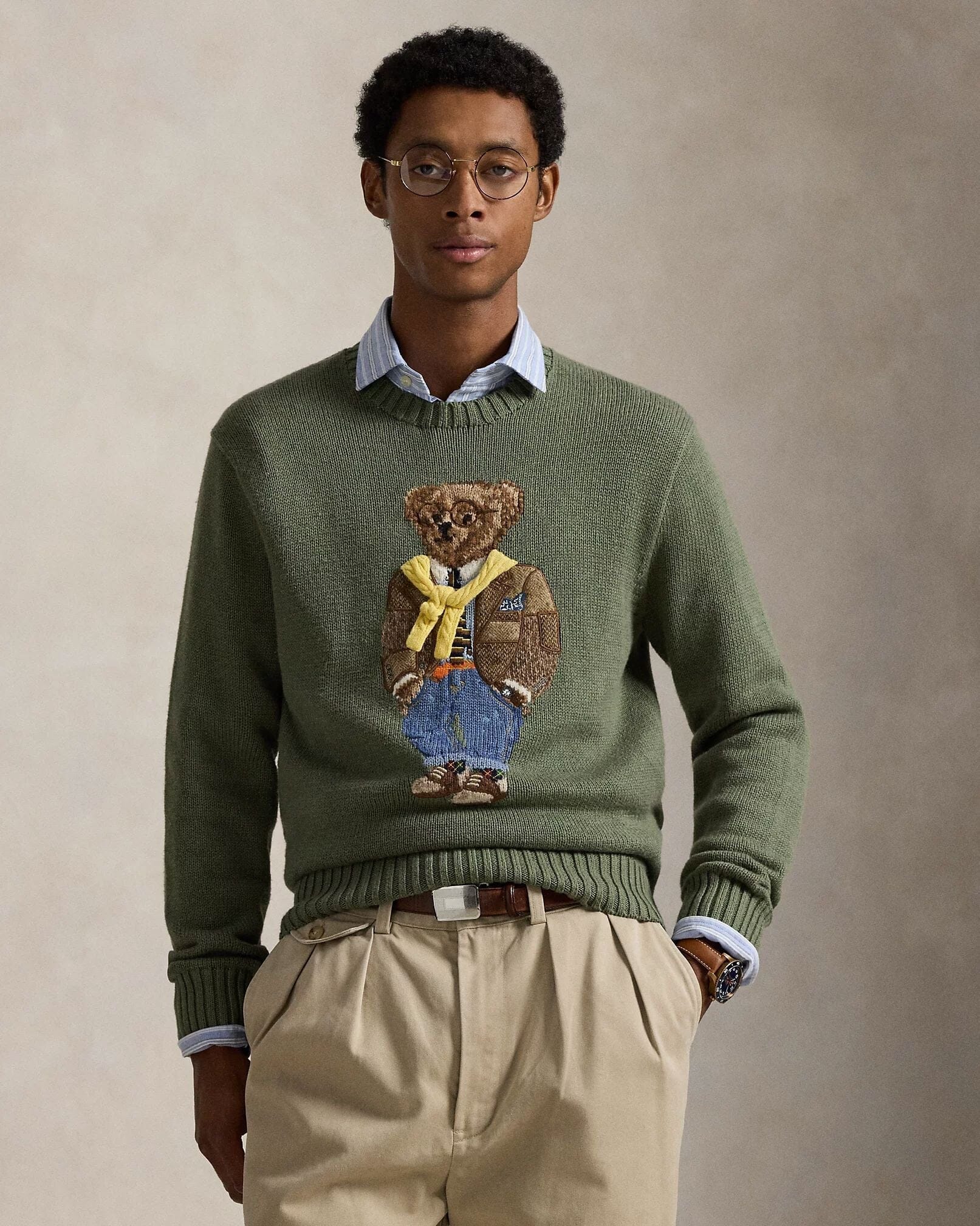 Men's Polo Bear Sweater