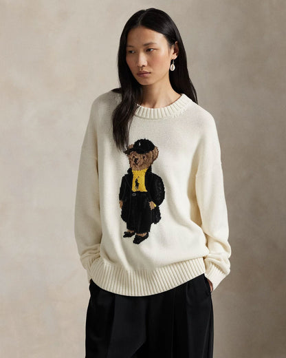 Men's Polo Bear Cotton Crewneck Sweater