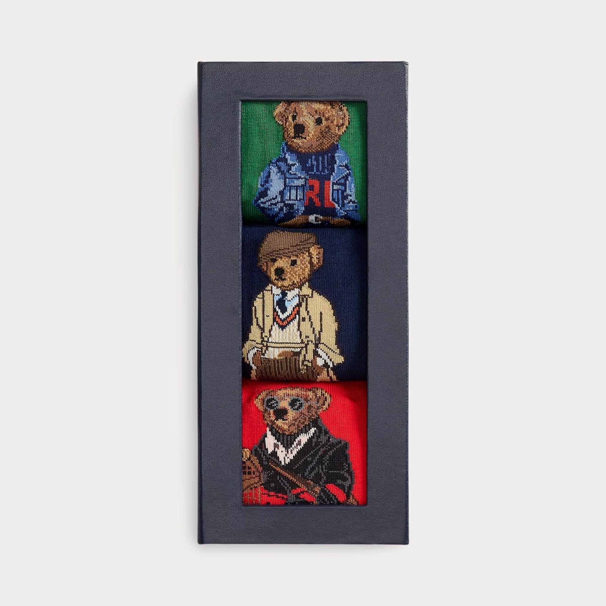 Men's Polo Bear Crew Socks 3-Gift Set