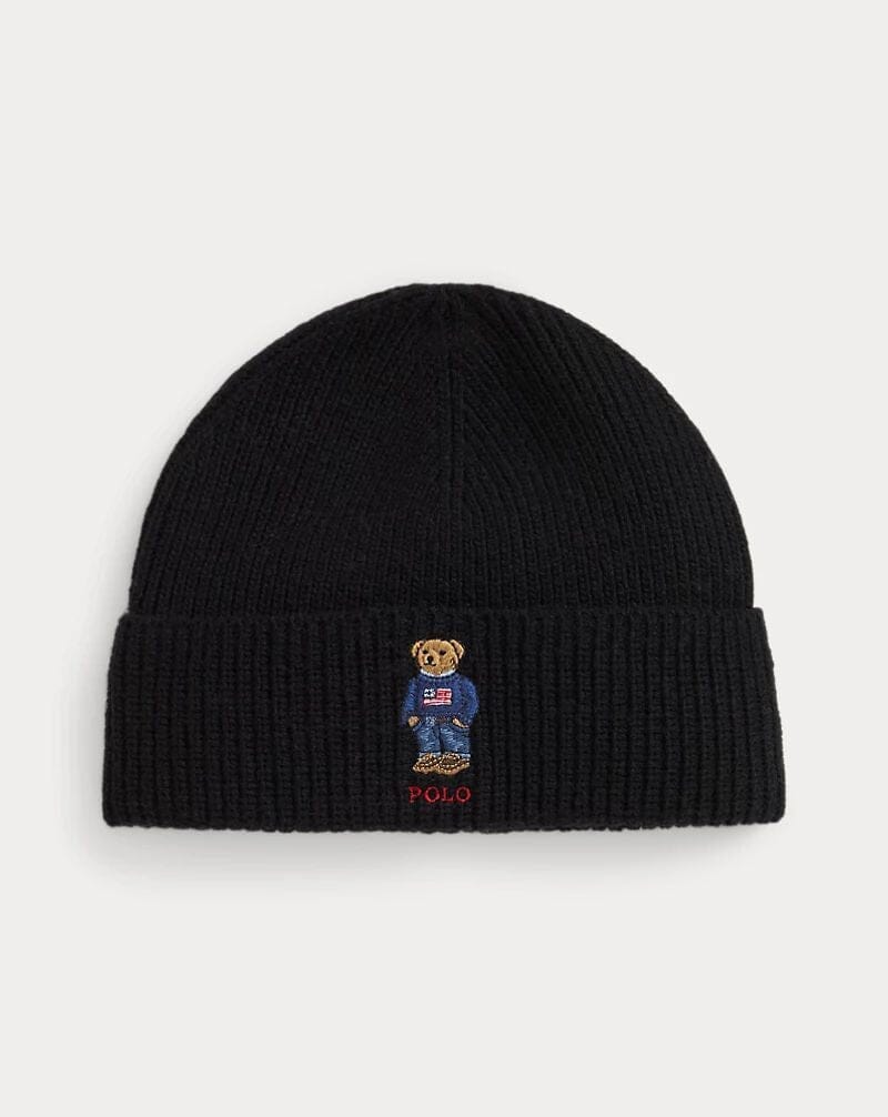 Men's Polo Bear Rib-Knit Beanie