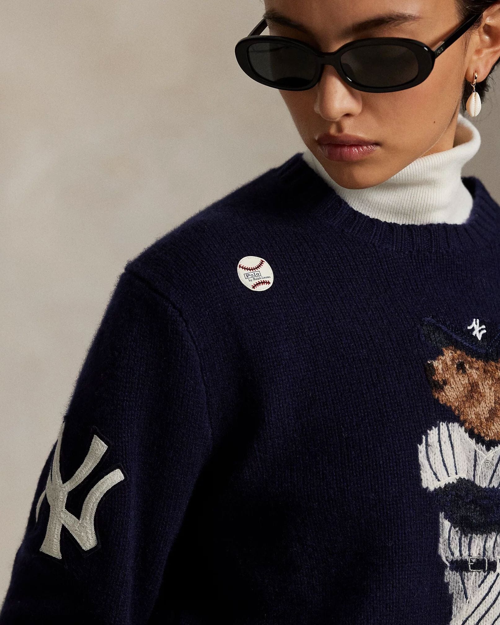 Men's Polo Bear Yankees Sweater